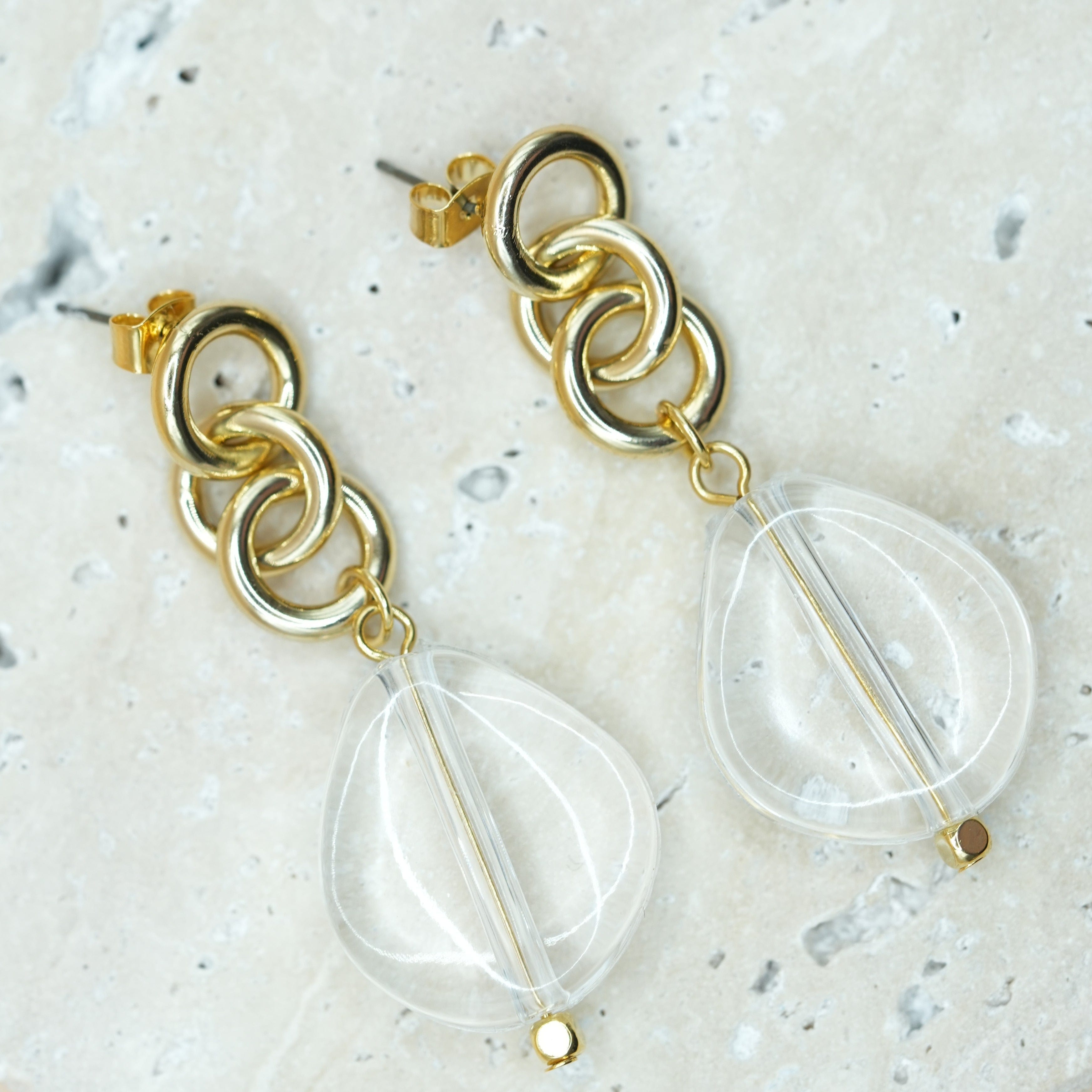 Bijoux 7bis Ohrringe Ohrringe transparente Acrylsteine