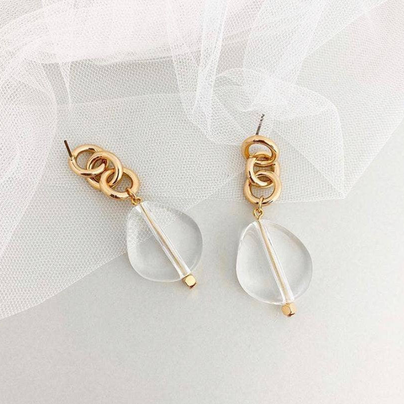 Bijoux 7bis Ohrringe Ohrringe transparente Acrylsteine