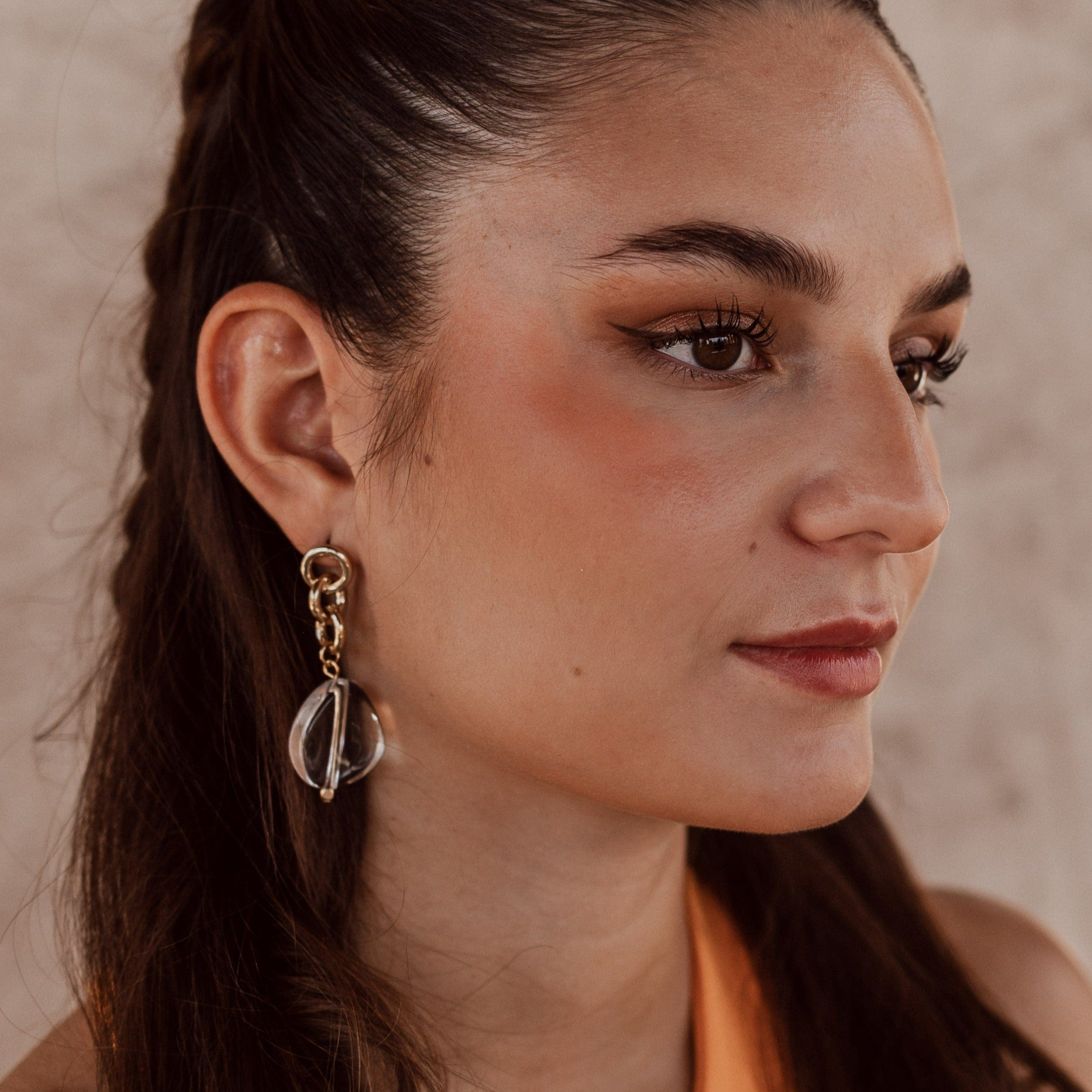 Bijoux 7bis Ohrringe Ohrringe transparente Acrylsteine