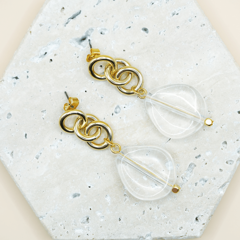 Bijoux 7bis Ohrringe Ohrringe transparente Acrylsteine