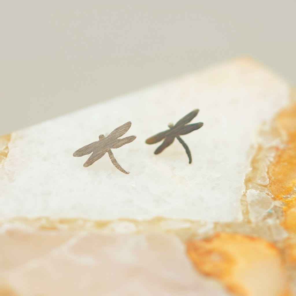 Bijoux 7bis Ohrringe silberfarben Ohrstecker Libelle