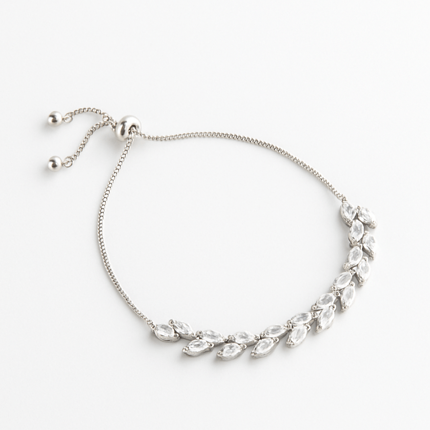 by JoAnn Armband Silber Armband mit länglichen Zirkonia in Gold oder Silber