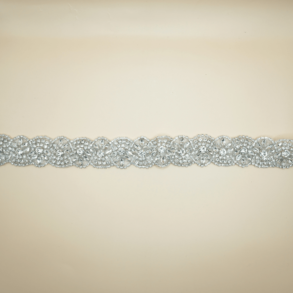 by JoAnn Brautgürtel Brautgürtel mit breitem Strass in silberfarben