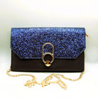 by JoAnn Clutch Handtasche mit Glitzer in Dunkelblau