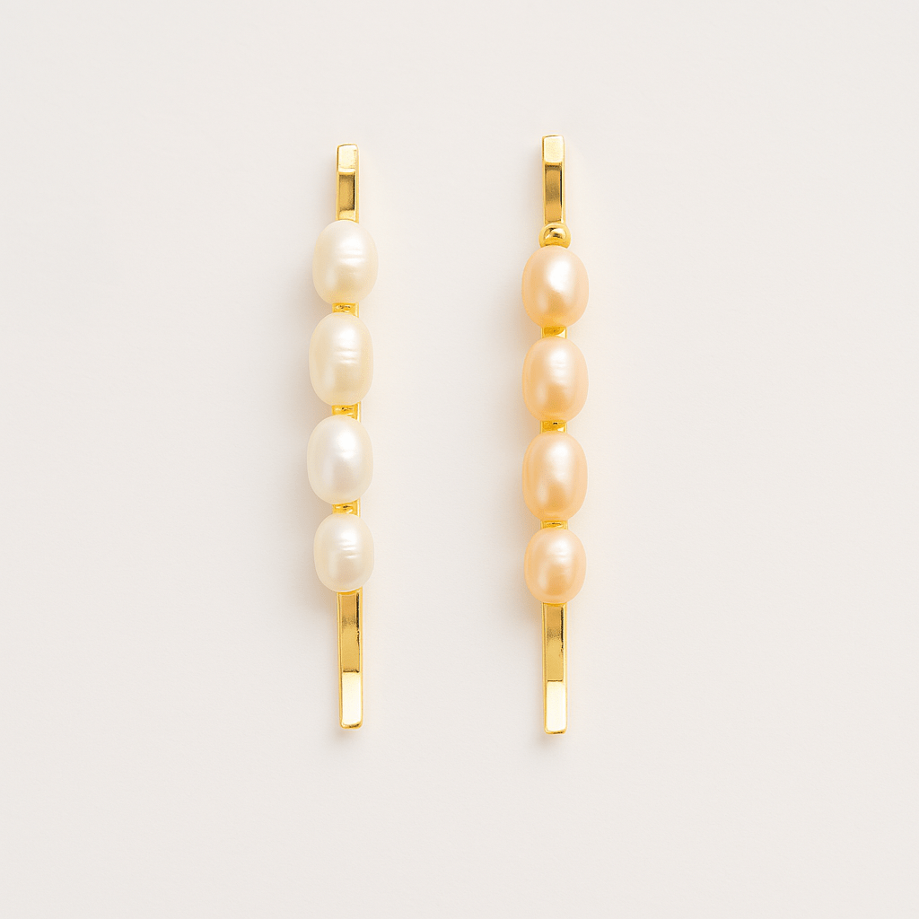 by JoAnn Haarschmuck Haarclip mit Perlen in Weiss oder Rosa