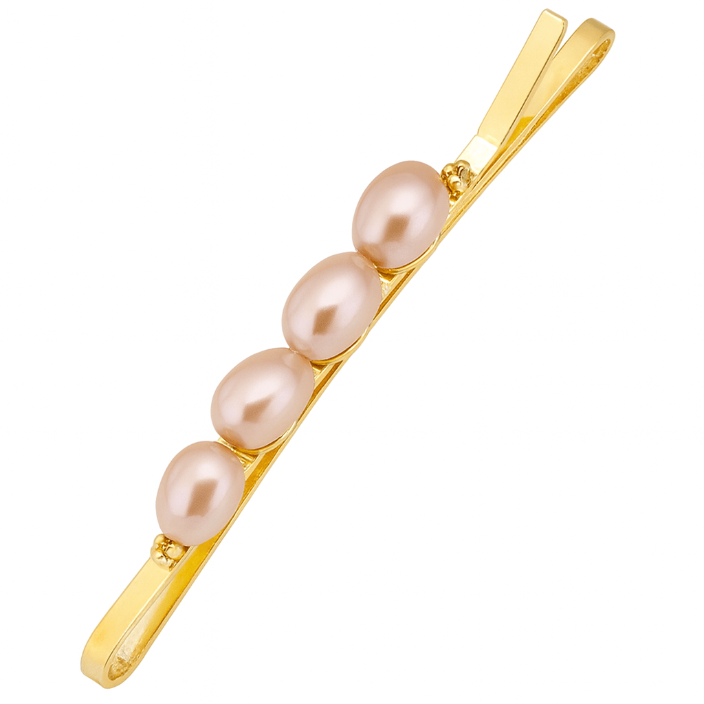 by JoAnn Haarschmuck Haarclip mit Perlen in Weiss oder Rosa