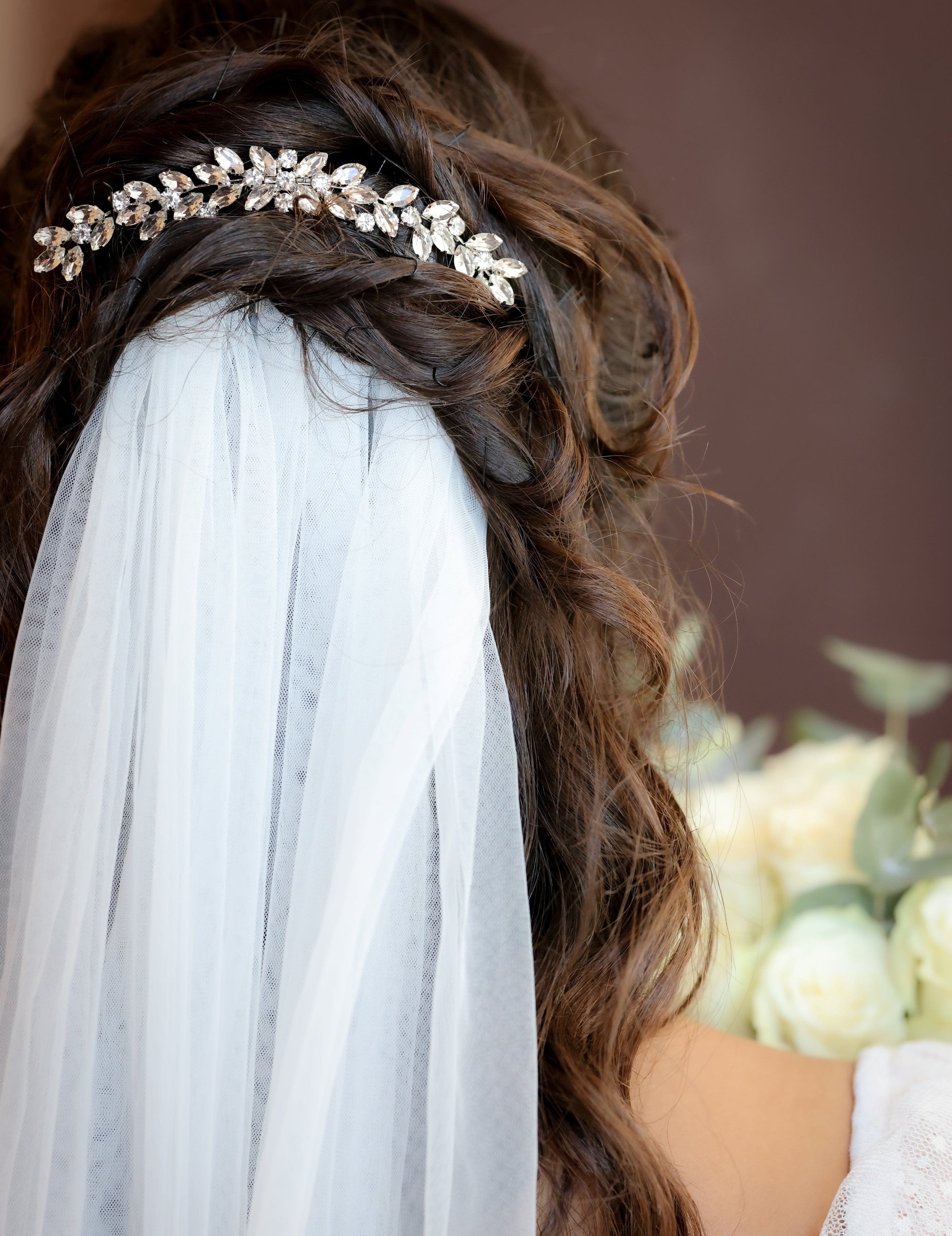 by JoAnn Haarschmuck Haarkamm in Platin Silber