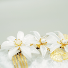 by JoAnn Haarschmuck Haarkamm mit weißen Blüten