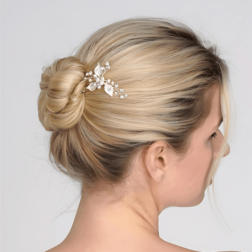 by JoAnn Haarschmuck Haarnadel mit silbernen oder goldenen Blättern