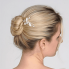 by JoAnn Haarschmuck Haarnadel mit silbernen oder goldenen Blättern