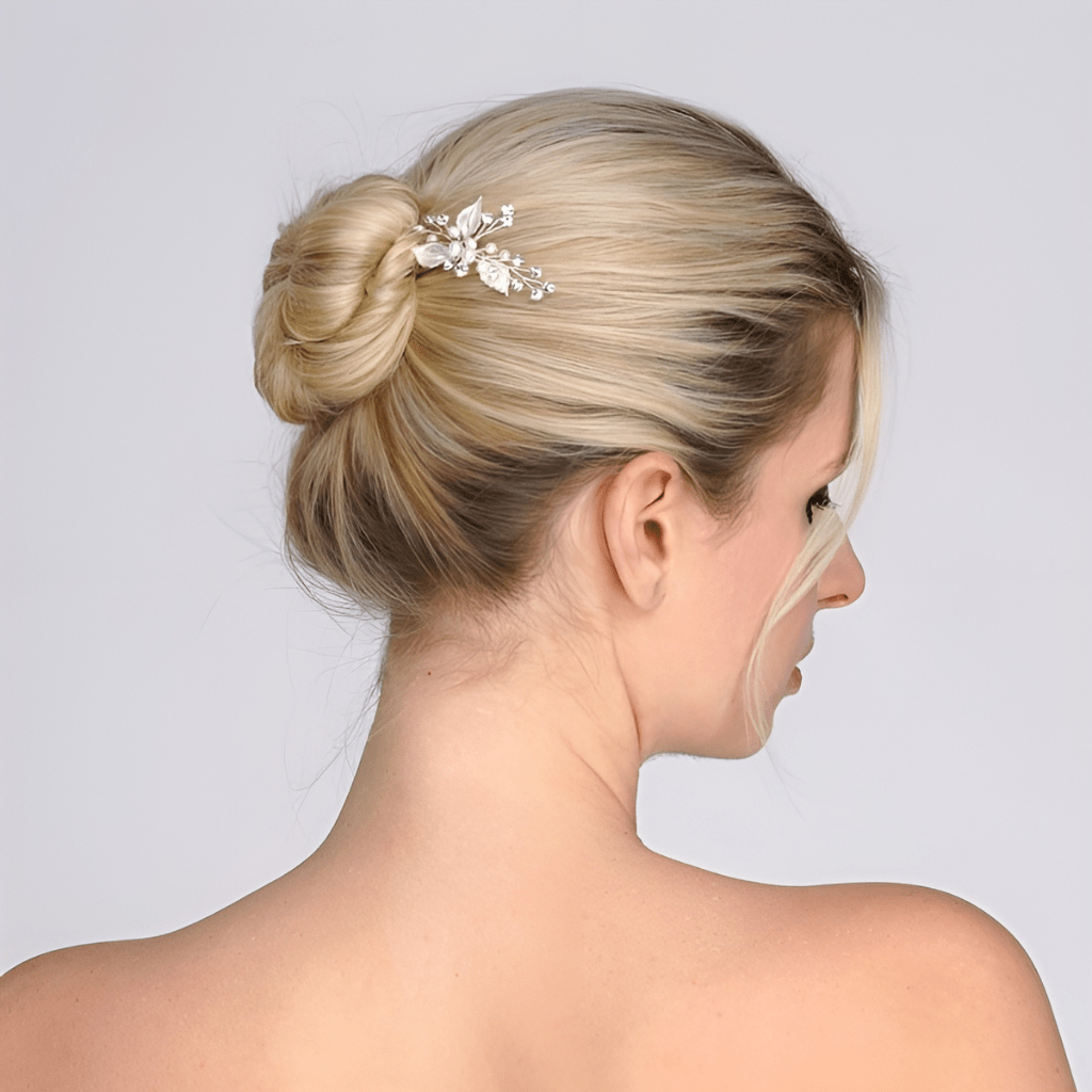 by JoAnn Haarschmuck Haarnadel mit silbernen oder goldenen Blättern