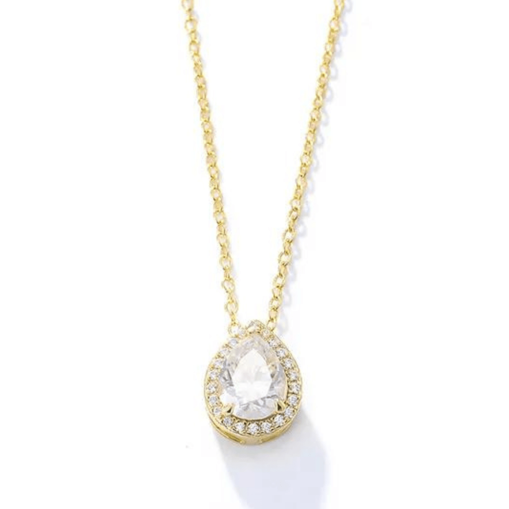by JoAnn Halsketten Halskette mit Anhänger in Tropfenform in Gold oder Silber