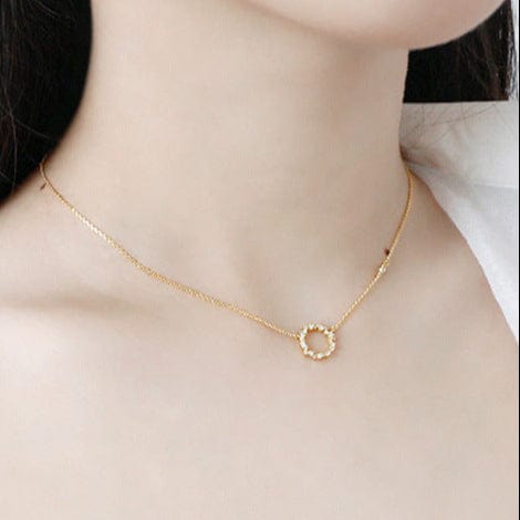 by JoAnn Halsketten Halskette mit rundem Anhänger und Zirkonia