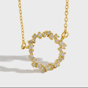 by JoAnn Halsketten Halskette mit rundem Anhänger und Zirkonia