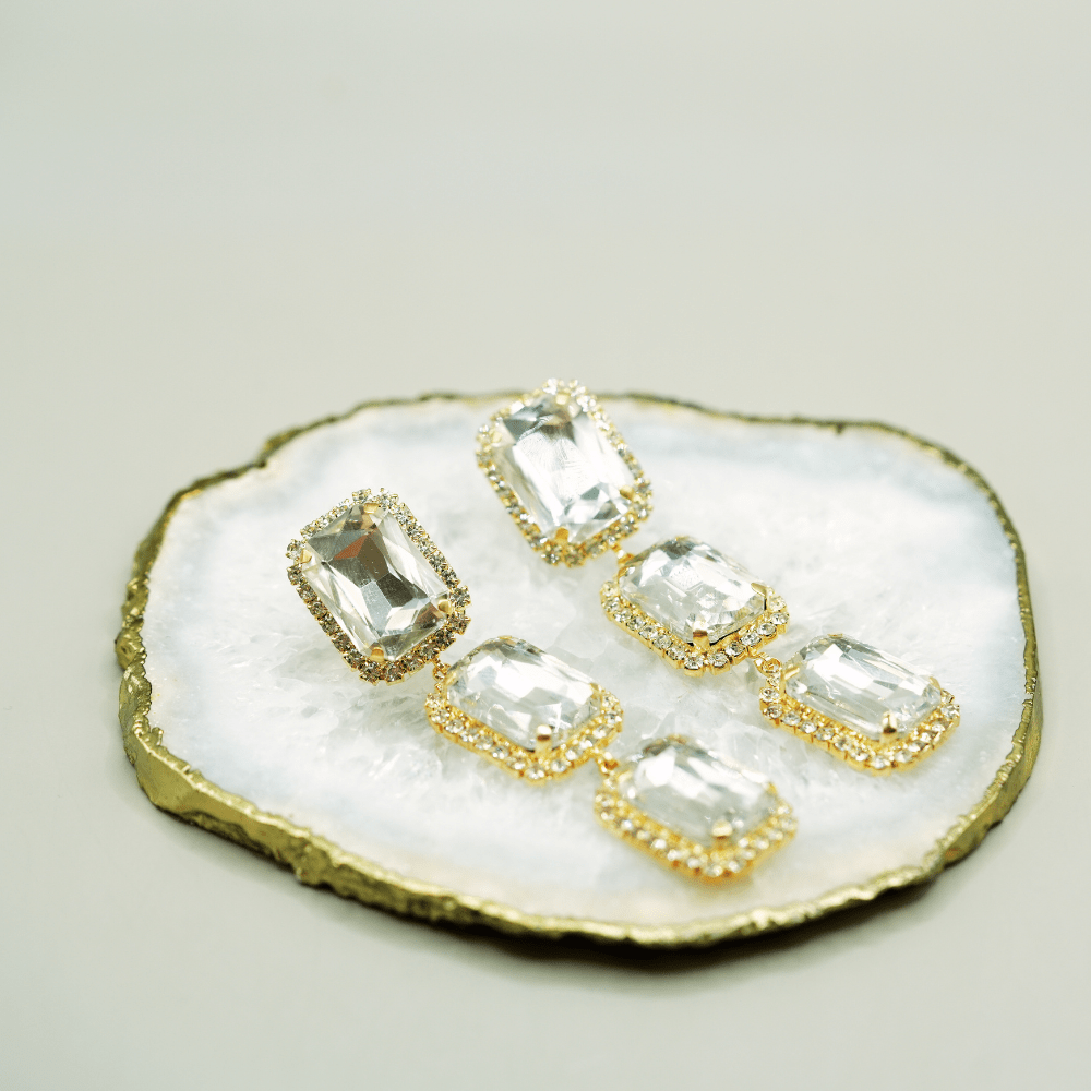 by JoAnn Ohrringe Ohrringe mit drei Strasssteinen