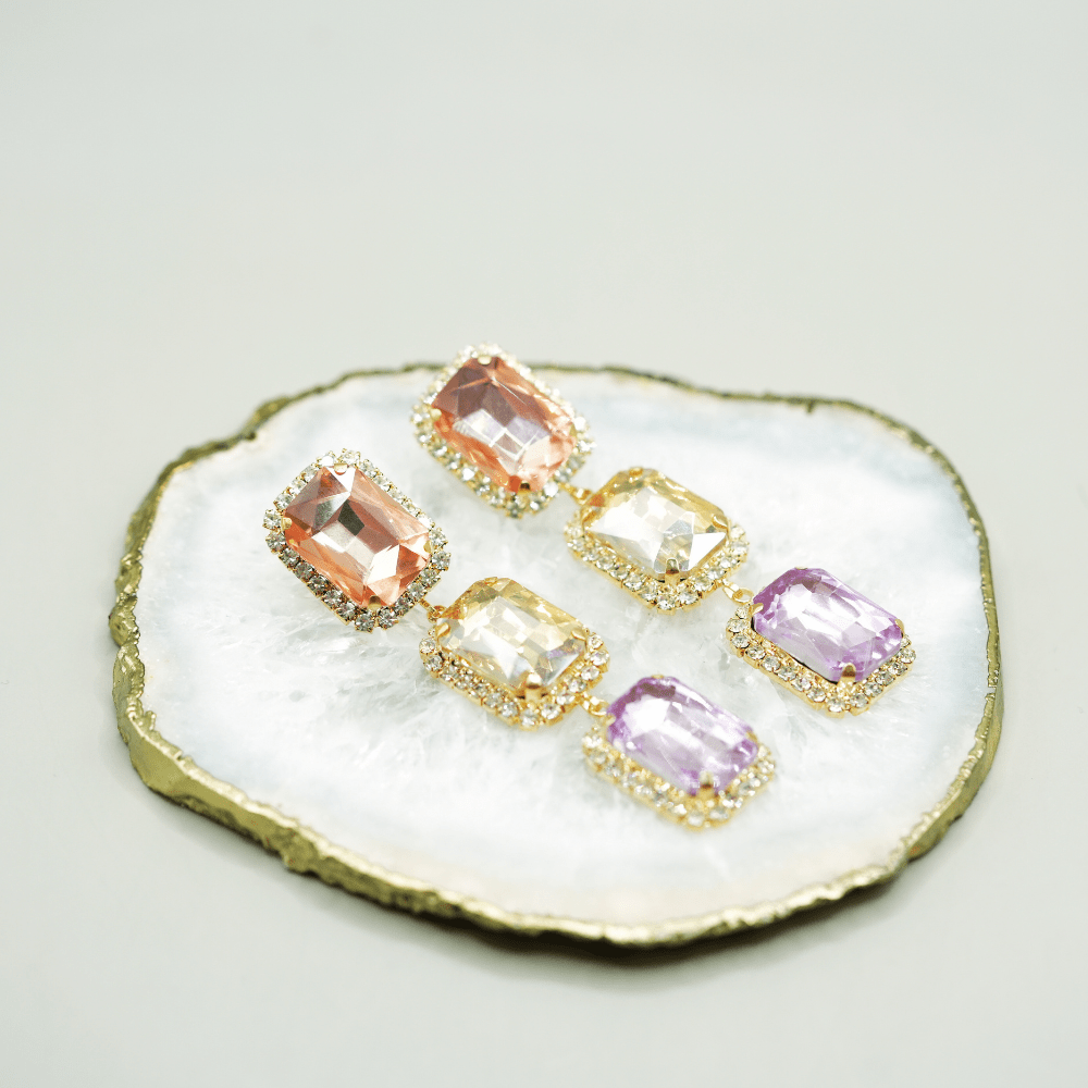 by JoAnn Ohrringe Ohrringe mit drei Strasssteinen