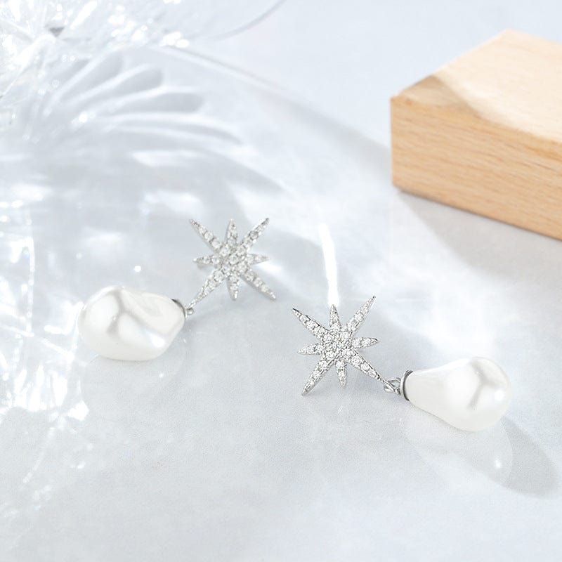 by JoAnn Ohrringe Ohrringe mit Glitzerstern und Anhänger