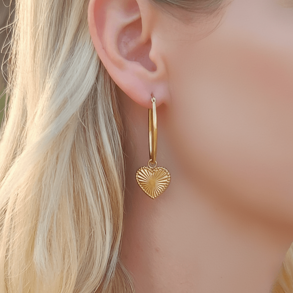 by JoAnn Ohrringe Ohrringe mit goldenen Herzen