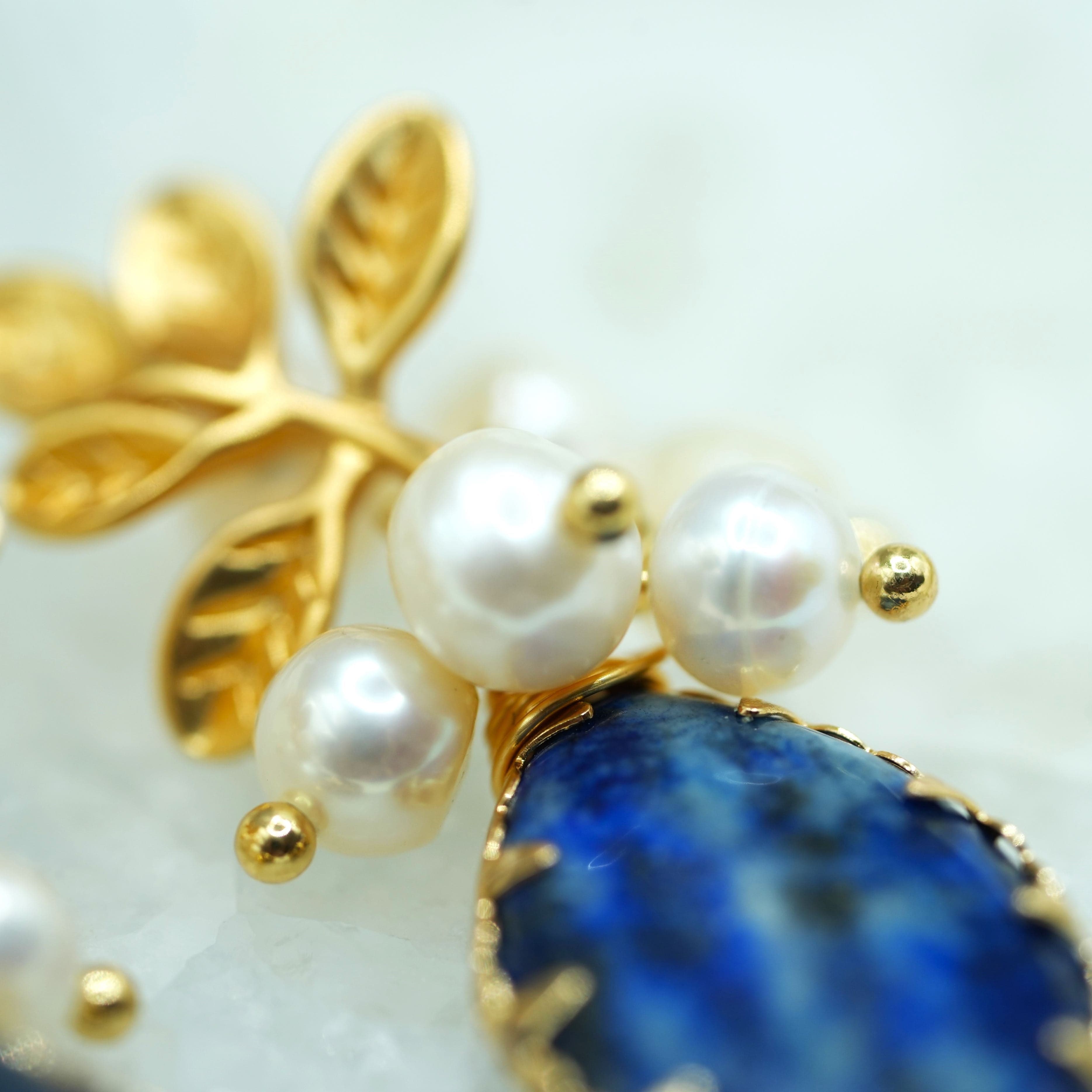 by JoAnn Ohrringe Ohrringe mit Lapislazuli in Blattform