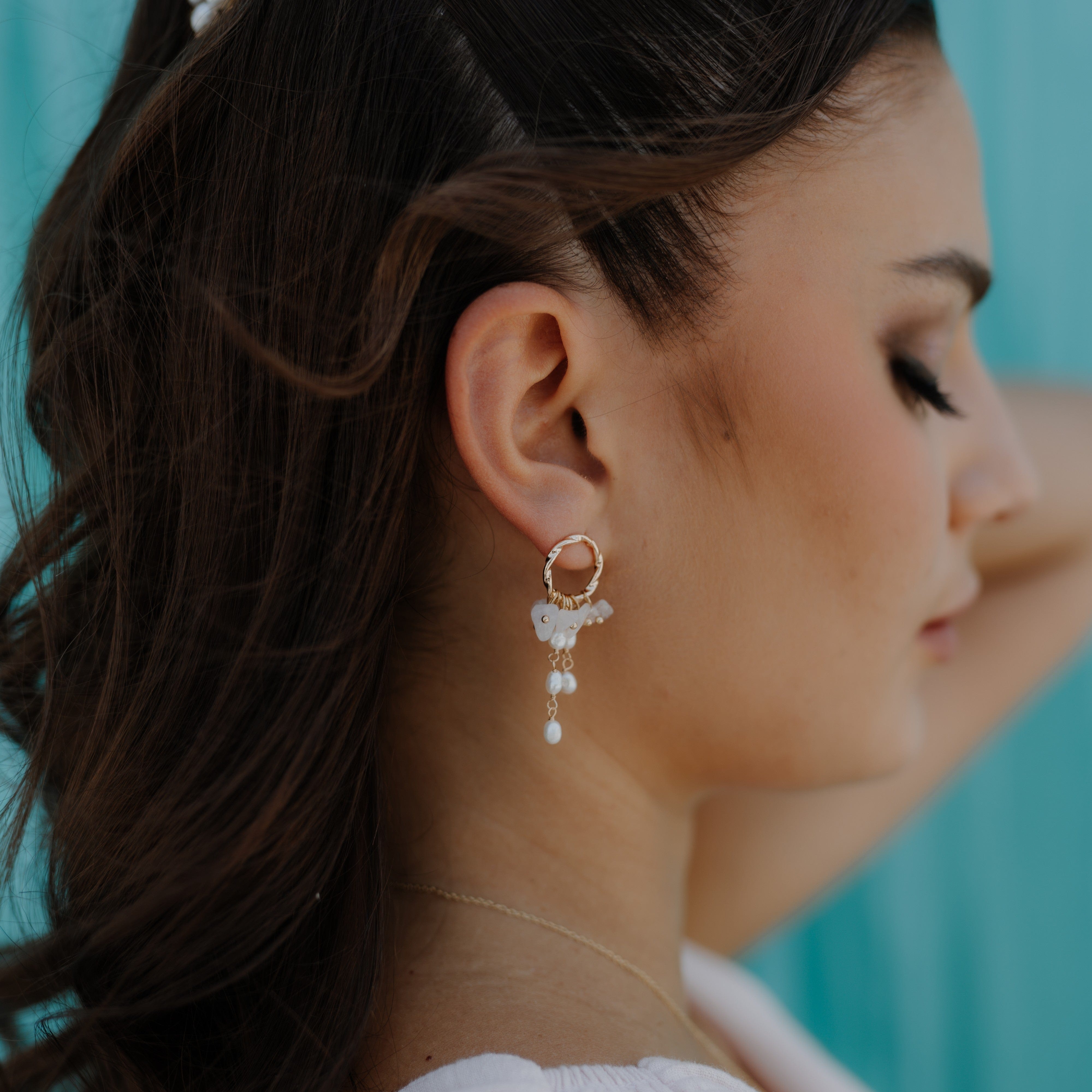 by JoAnn Ohrringe Ohrringe mit Natursteinen in Rosa oder Lila