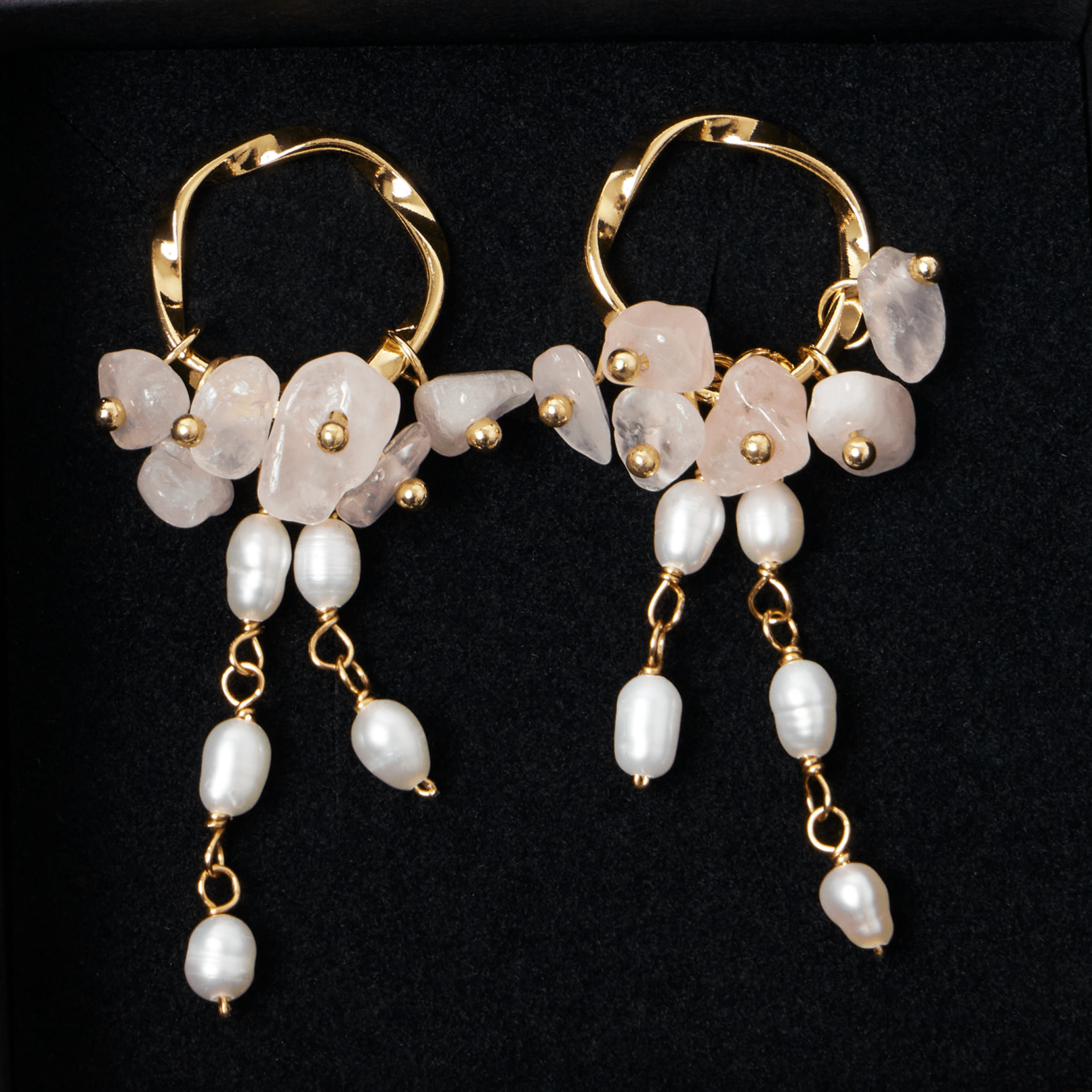 by JoAnn Ohrringe Ohrringe mit Natursteinen in Rosa oder Lila