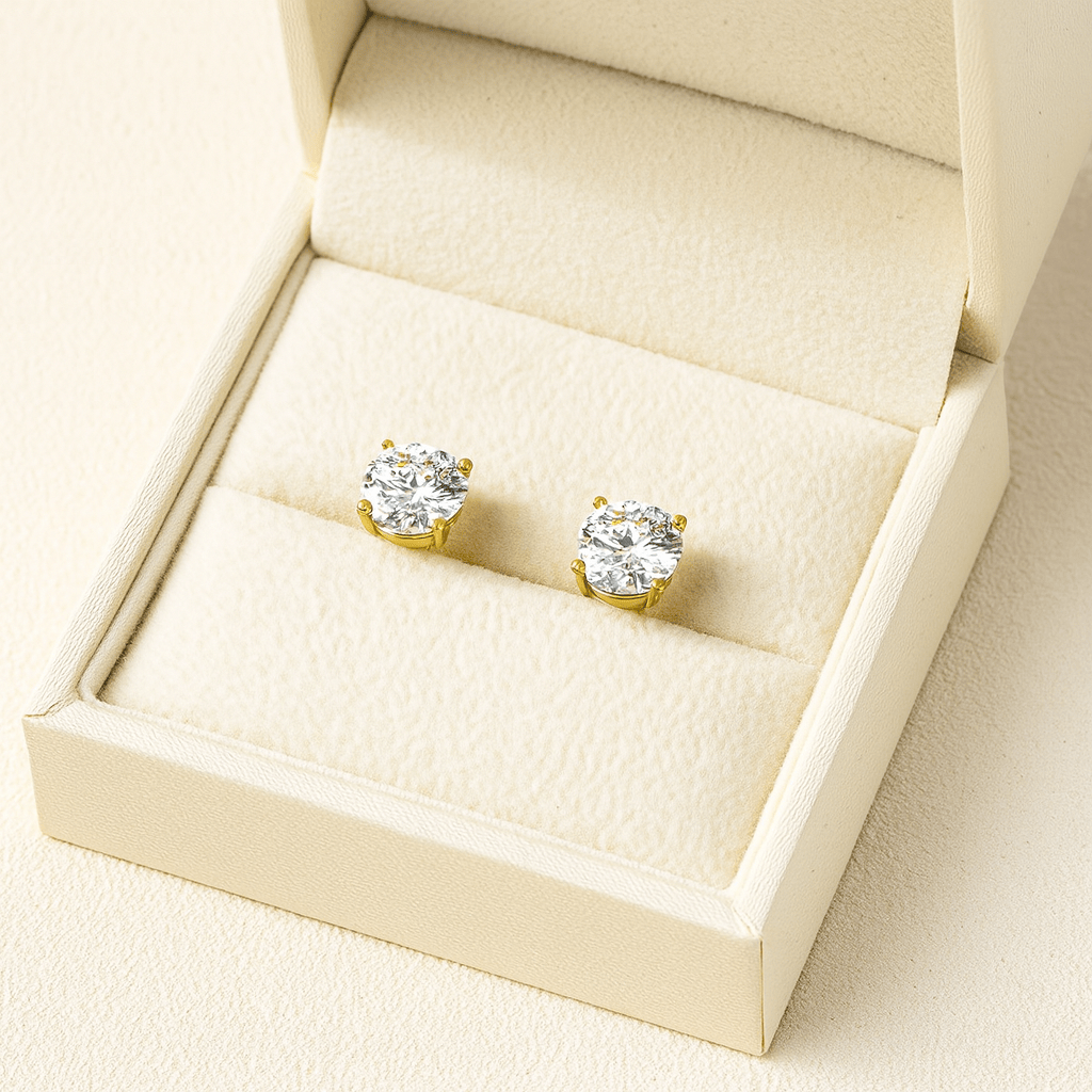 by JoAnn Ohrringe Ohrringe Zirkoniastecker aus Silber vergoldet