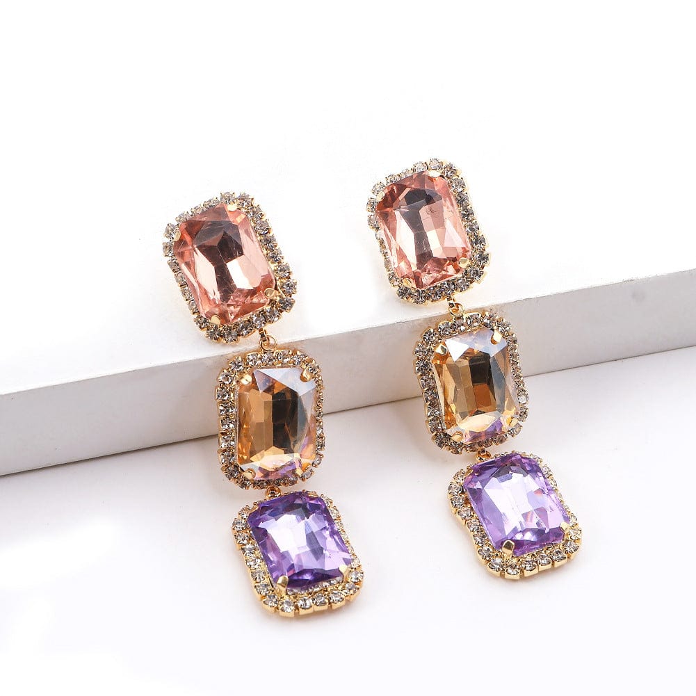 by JoAnn Ohrringe pastell Ohrringe mit drei Strasssteinen