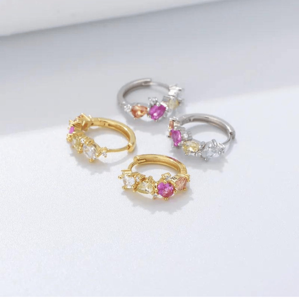 by JoAnn Schmuckset Schmuckset aus bunten Zirkonia in Gold oder Silber