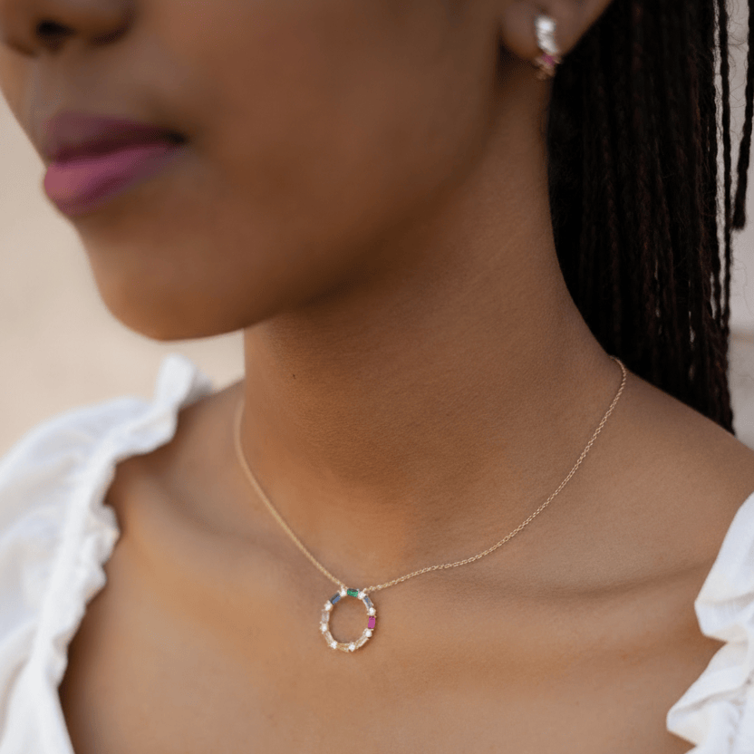 by JoAnn Schmuckset Schmuckset aus bunten Zirkonia in Gold oder Silber