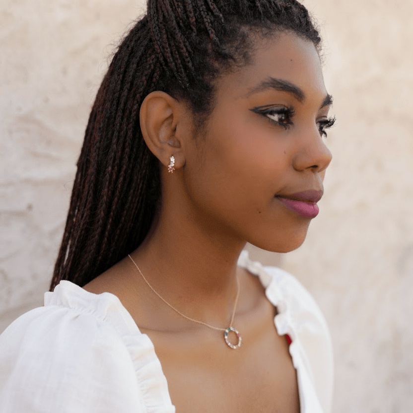 by JoAnn Schmuckset Schmuckset aus bunten Zirkonia in Gold oder Silber