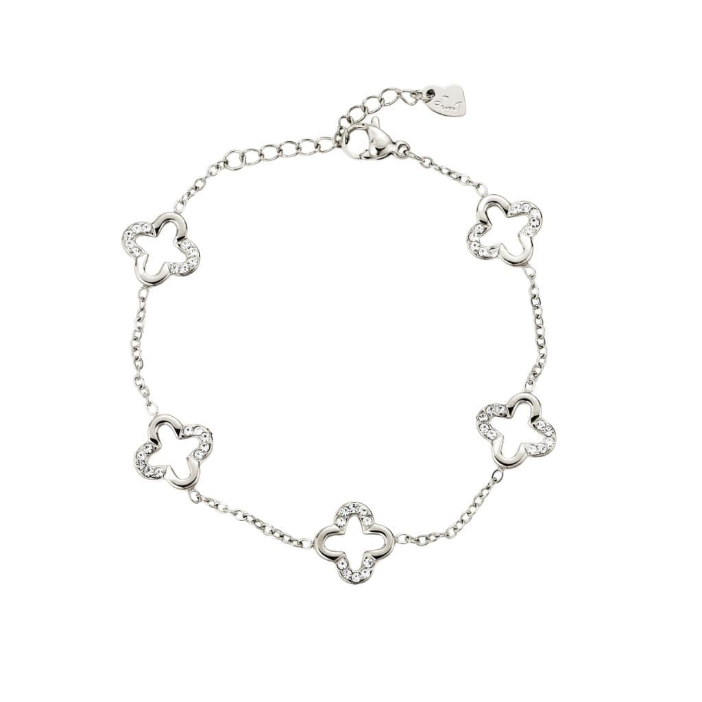 by JoAnn Schmuckset Schmuckset Kleeblätter – Halskette & Armband mit funkelnden Zirkonia