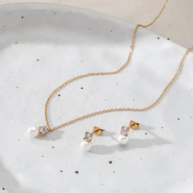 by JoAnn Schmuckset Schmuckset Perlen und Zirkonia in Silber und Gold