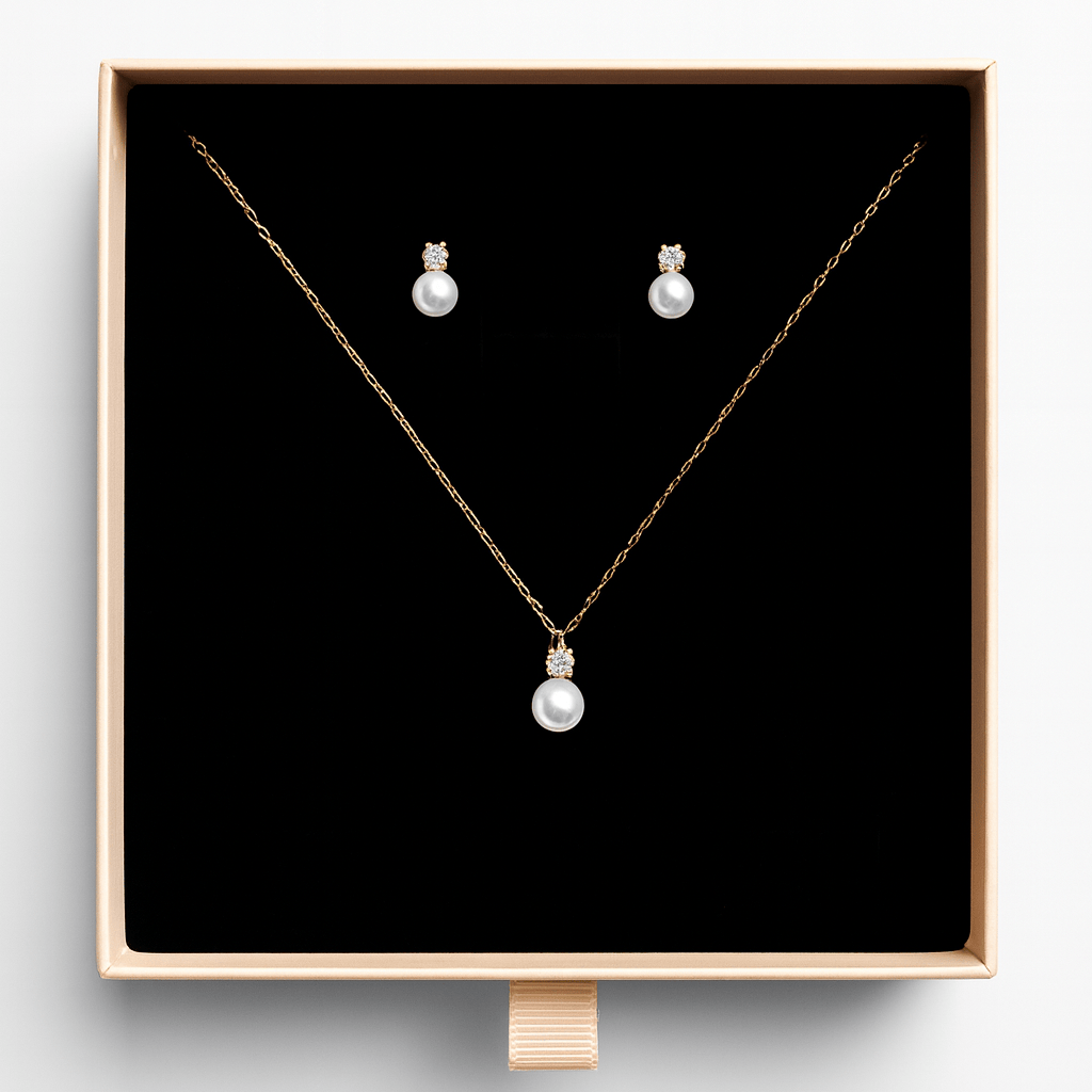 by JoAnn Schmuckset Schmuckset Perlen und Zirkonia in Silber und Gold