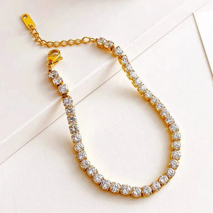 by JoAnn Schmuckset Schmuckset Zirkonia in Gold aus 925 Silber inkl. Armband