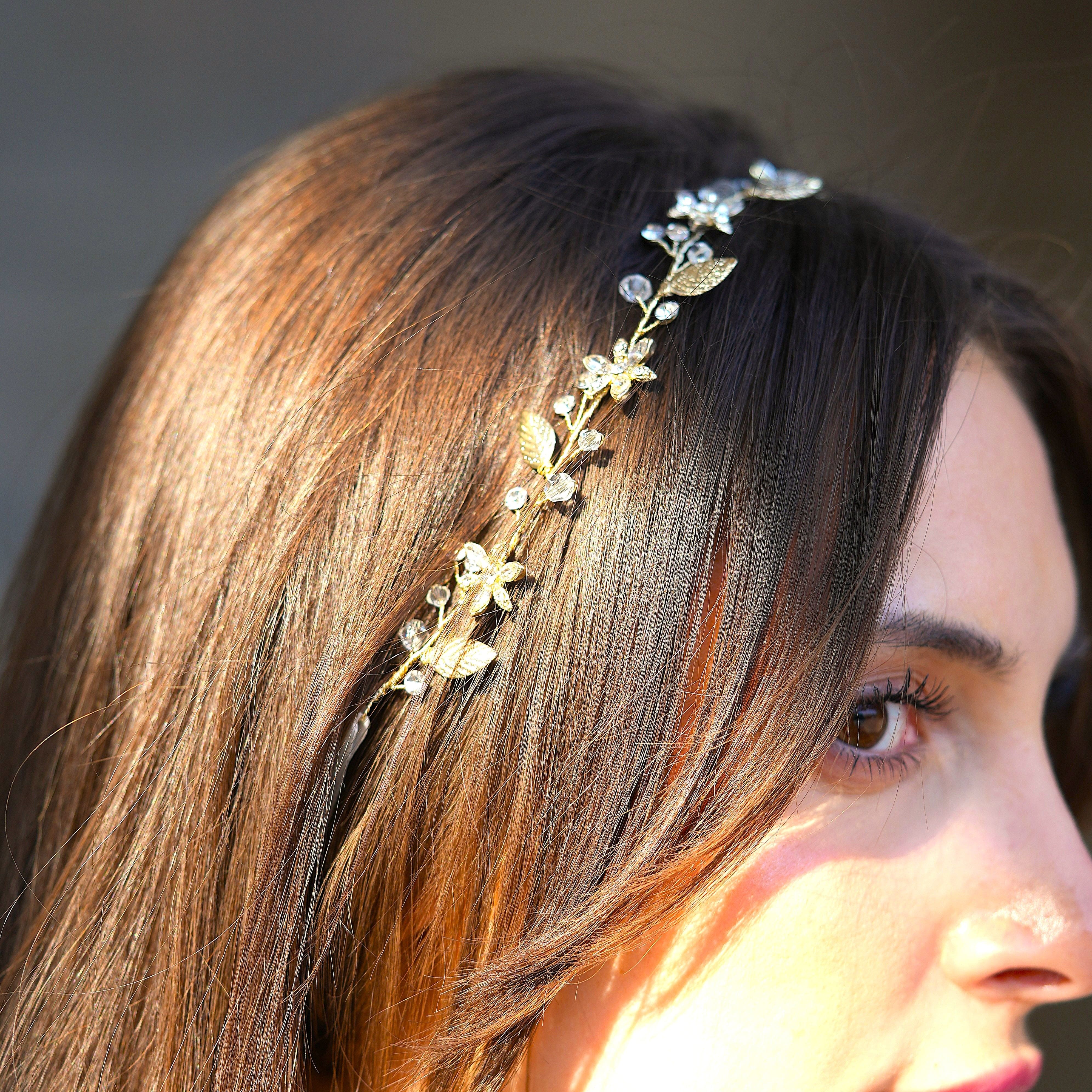 Eisenhardt Company Haarschmuck Haarband mit zarten Boho Details im Metallic Look