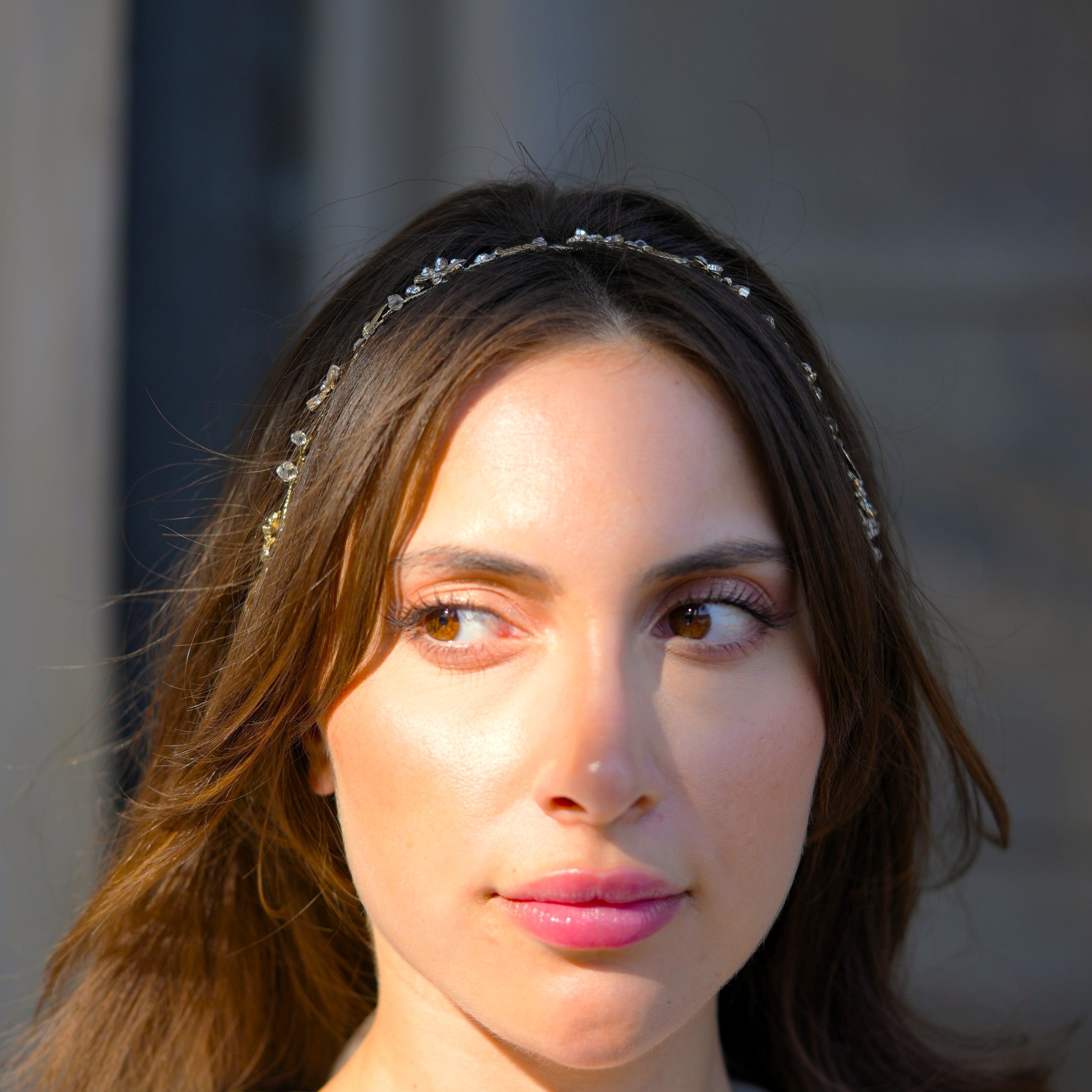 Eisenhardt Company Haarschmuck Haarband mit zarten Boho Details im Metallic Look