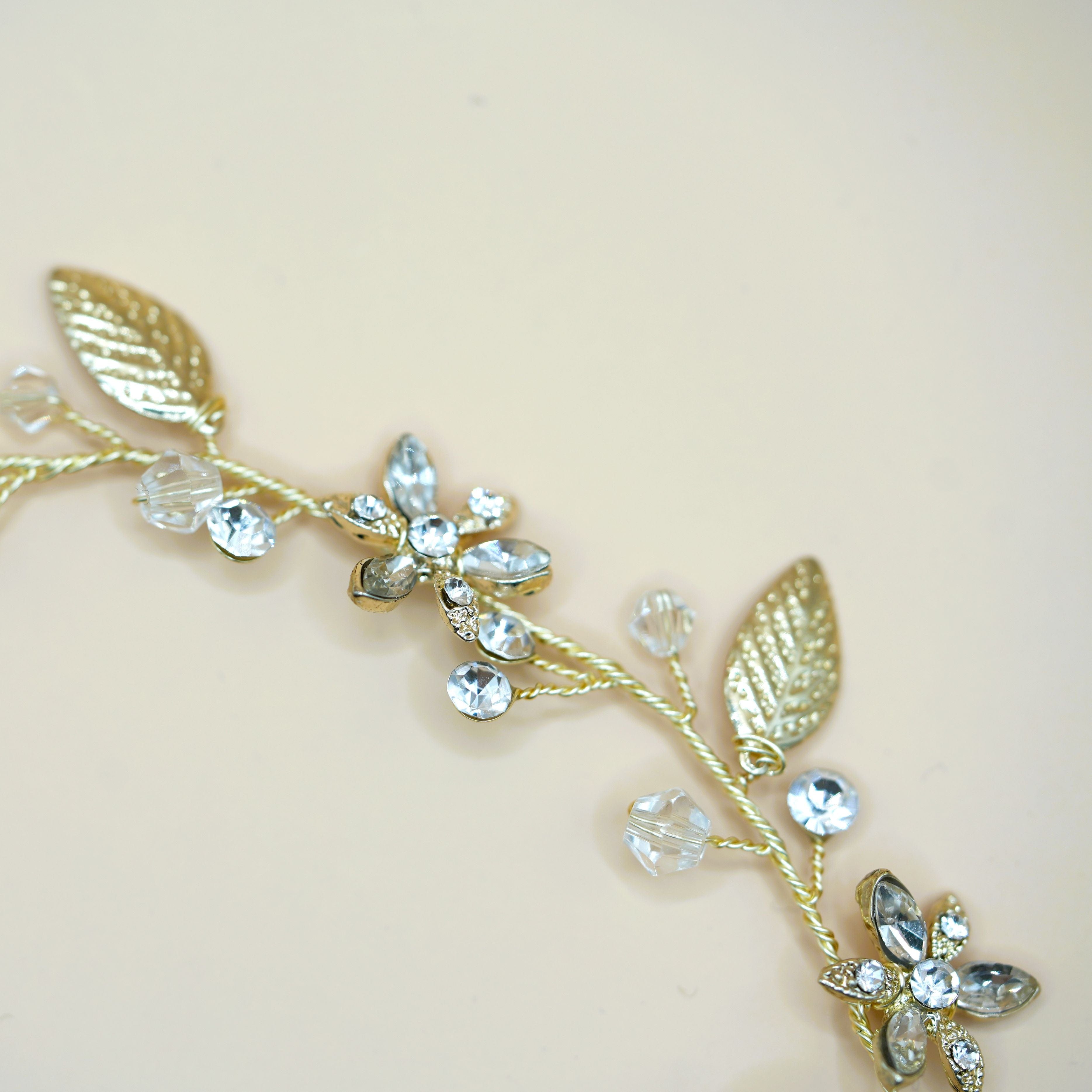 Eisenhardt Company Haarschmuck Haarband mit zarten Boho Details im Metallic Look