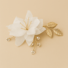 Eisenhardt Company Haarschmuck Haarschmuck mit weißer Stoffblüte