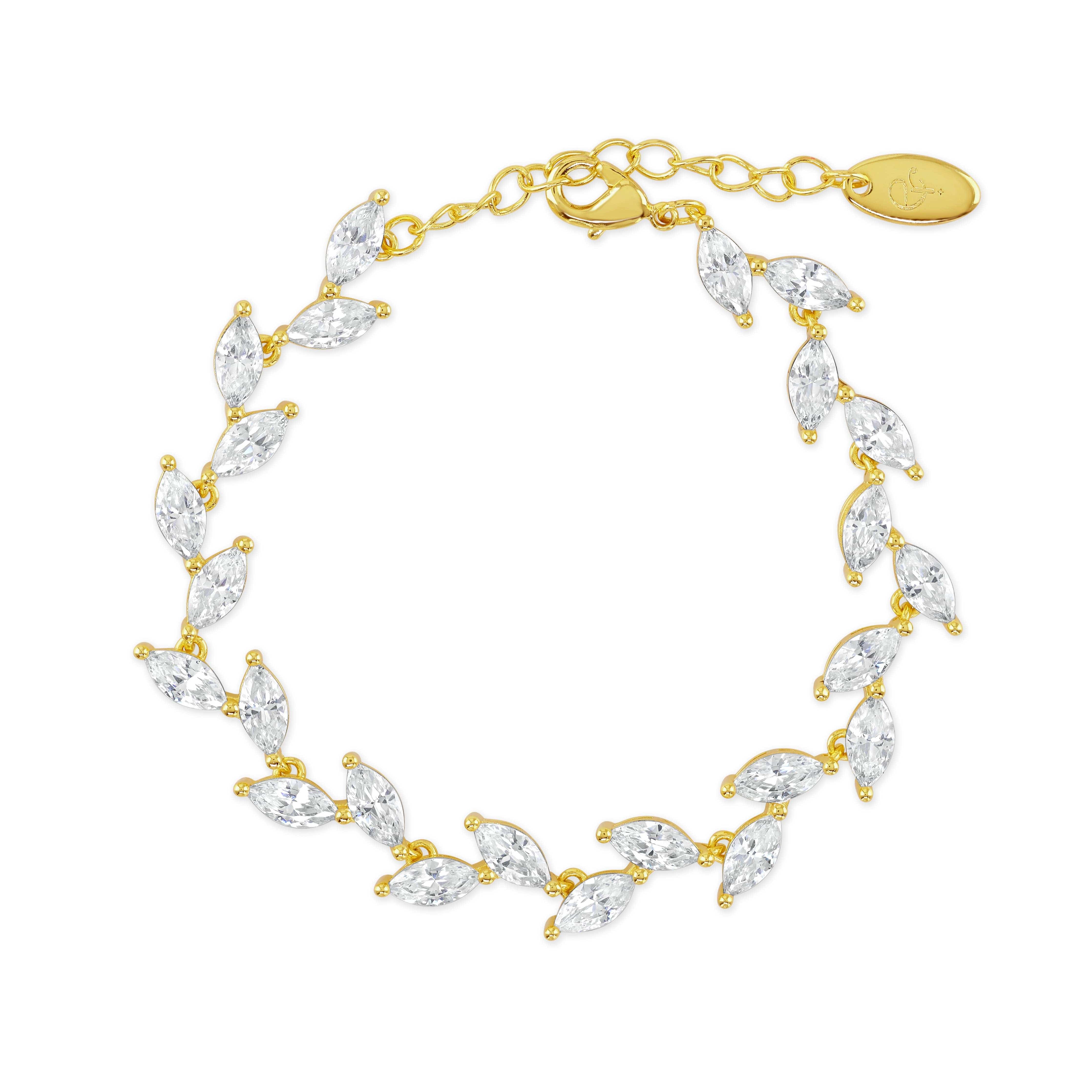 Emilia Rae Jewellery Gold ANNA BRACELET//Brautarmband aus Blattgold
