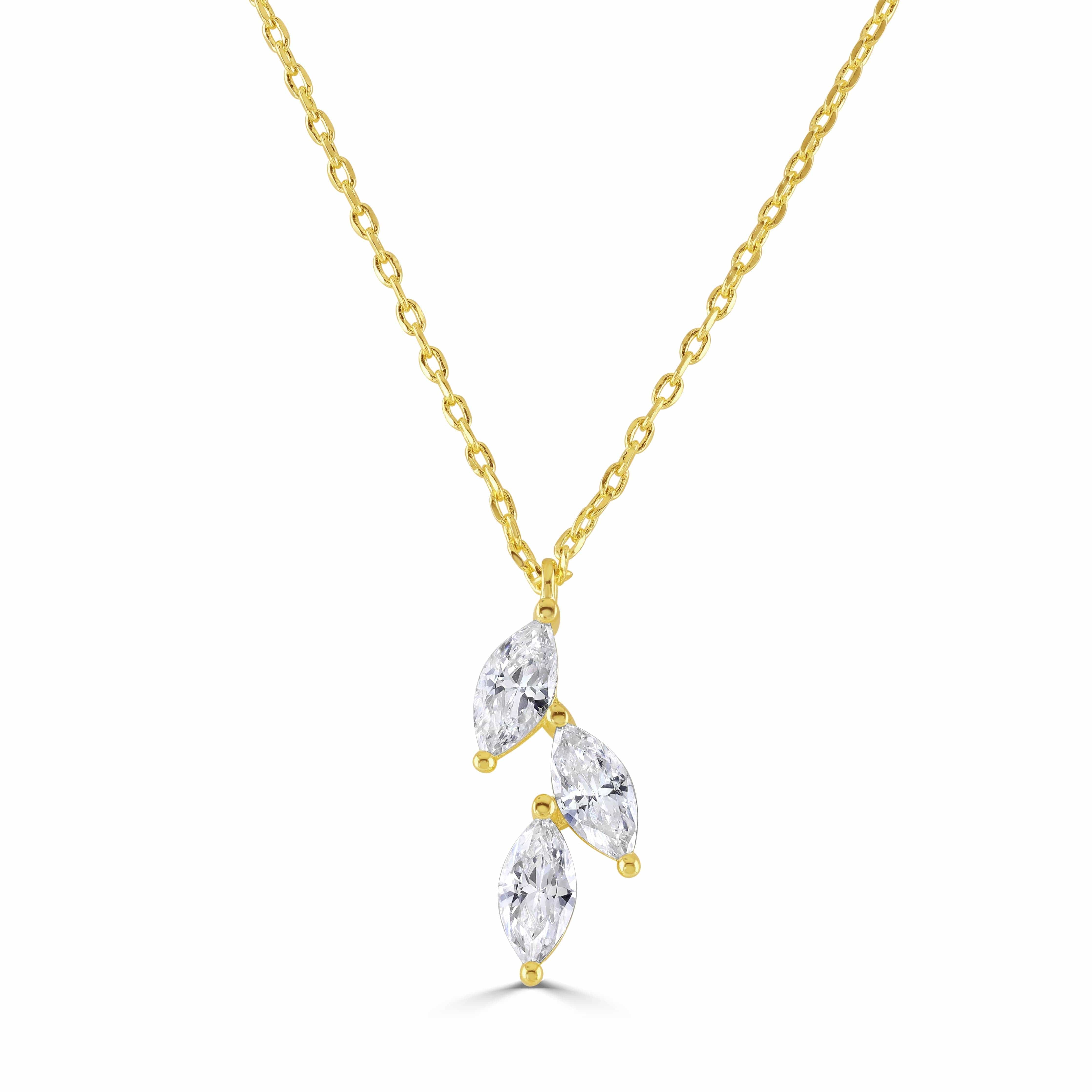 Emilia Rae Jewellery Gold JANEY//Goldfarbene Halskette mit zierlichen Blättern