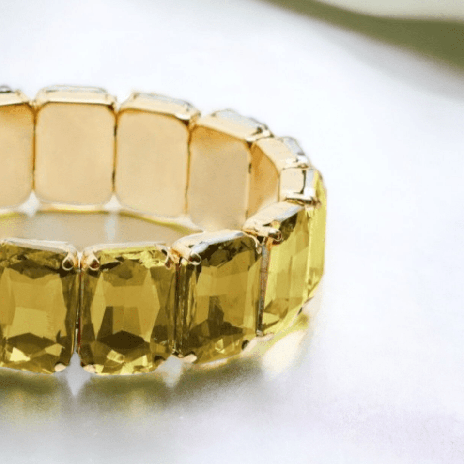 Nalí Armband Armband mit gelben Glassteinen