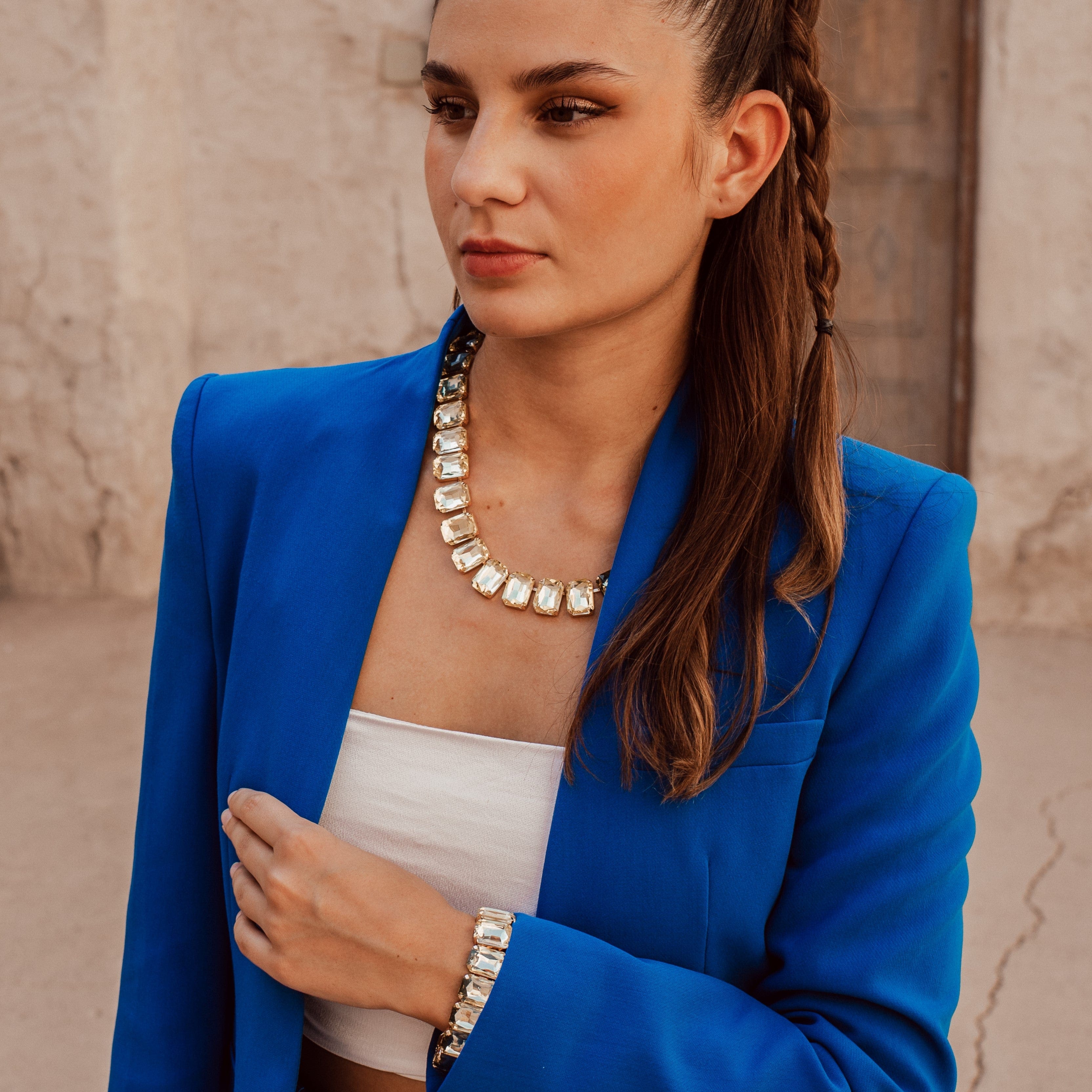 Nalí Armband Armband mit gelben Glassteinen