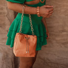 Nalí Clutch Handtasche Bucket Bag in Orange