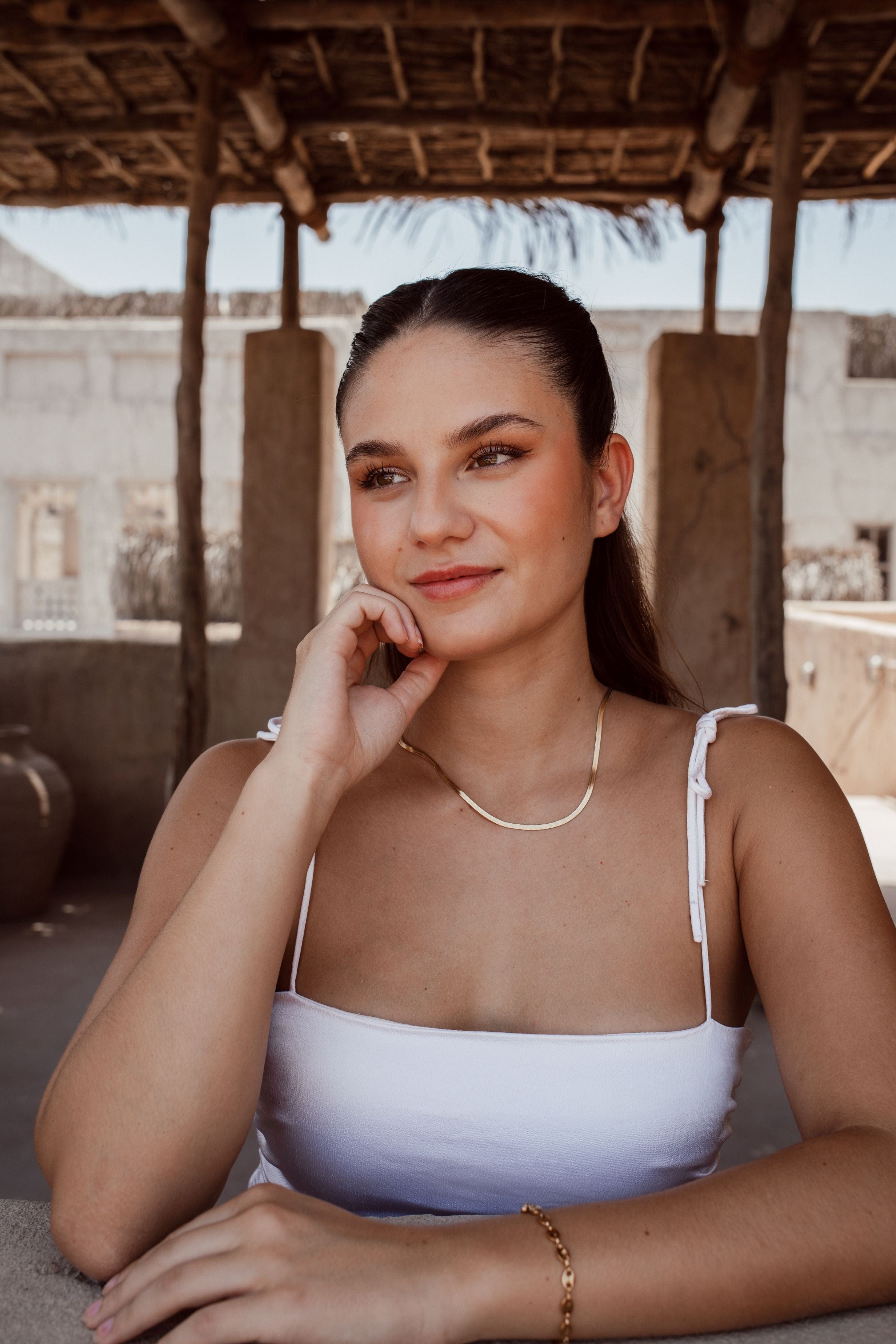 Nalí Halsketten Halskette mit flachen Gliedern