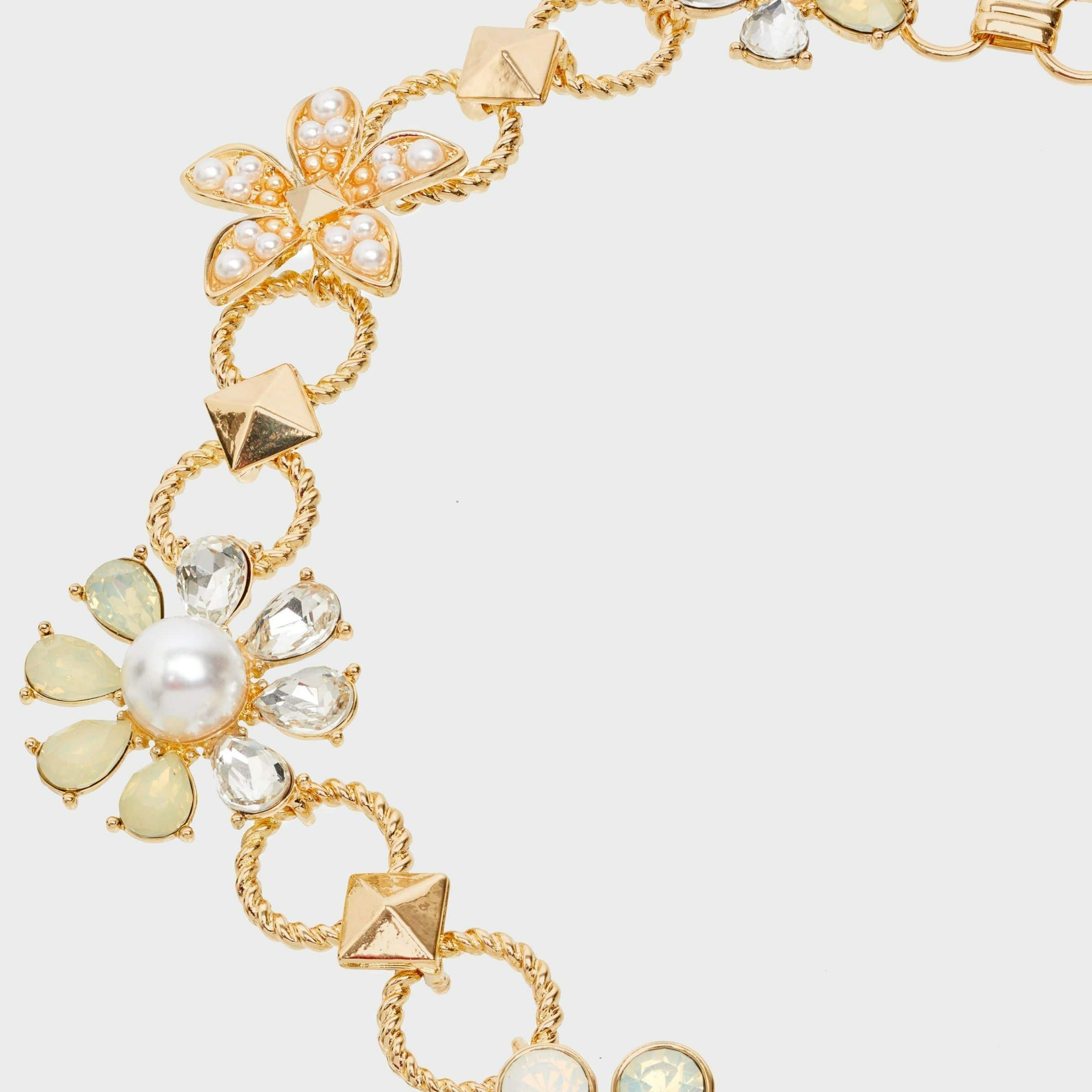 Nalí Halsketten Halskette mit Glasblumen