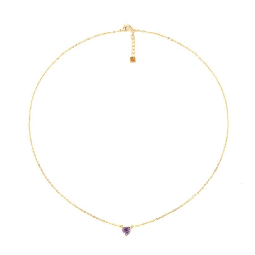Nalí Halsketten Halskette mit kleinem lila Herz