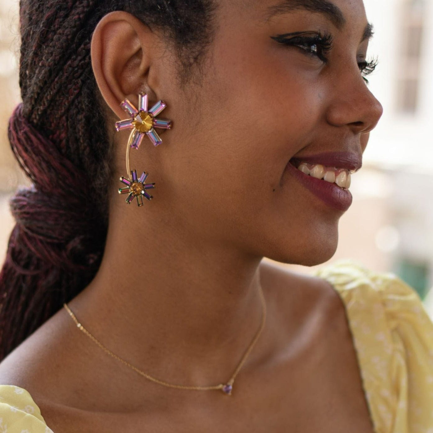 Nalí Halsketten Halskette mit kleinem lila Herz