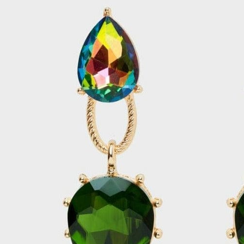 Nalí Ohrringe Ohrringe mit grünen Glassteinen