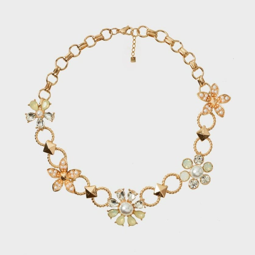 Nali Schmuckset Schmuckset mit weissen Glasblüten