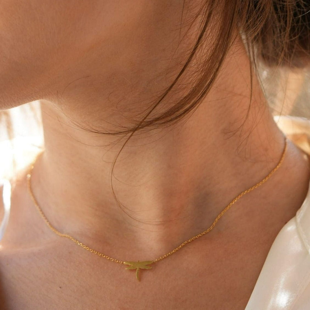 Bijoux 7bis Halsketten goldfarben Halskette Libelle